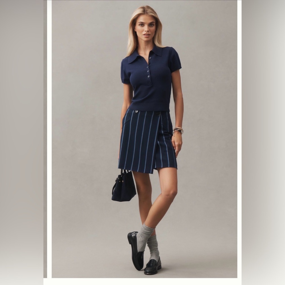 Anthropologie Maeve A-Line Striped Skirt